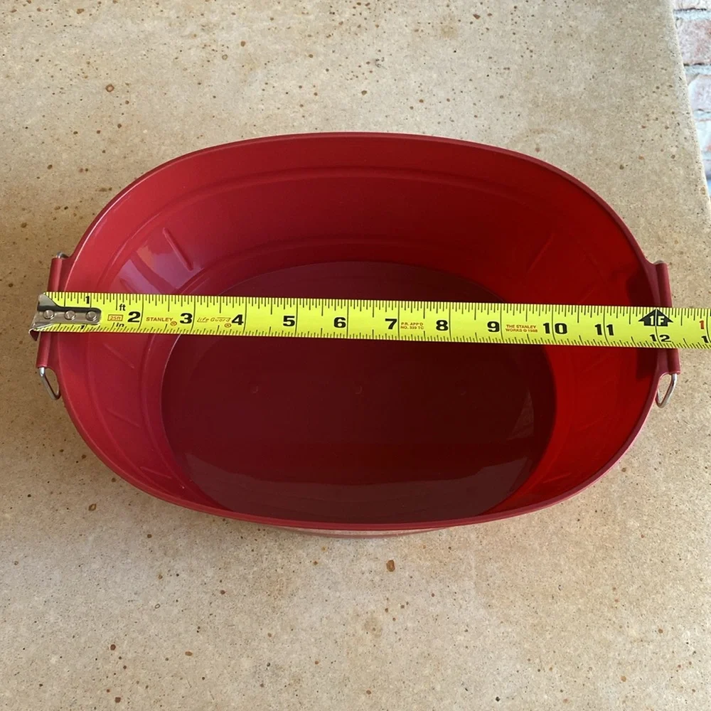 3 Pack Harvest Colored Oval Plastic Party Tubs With Handles